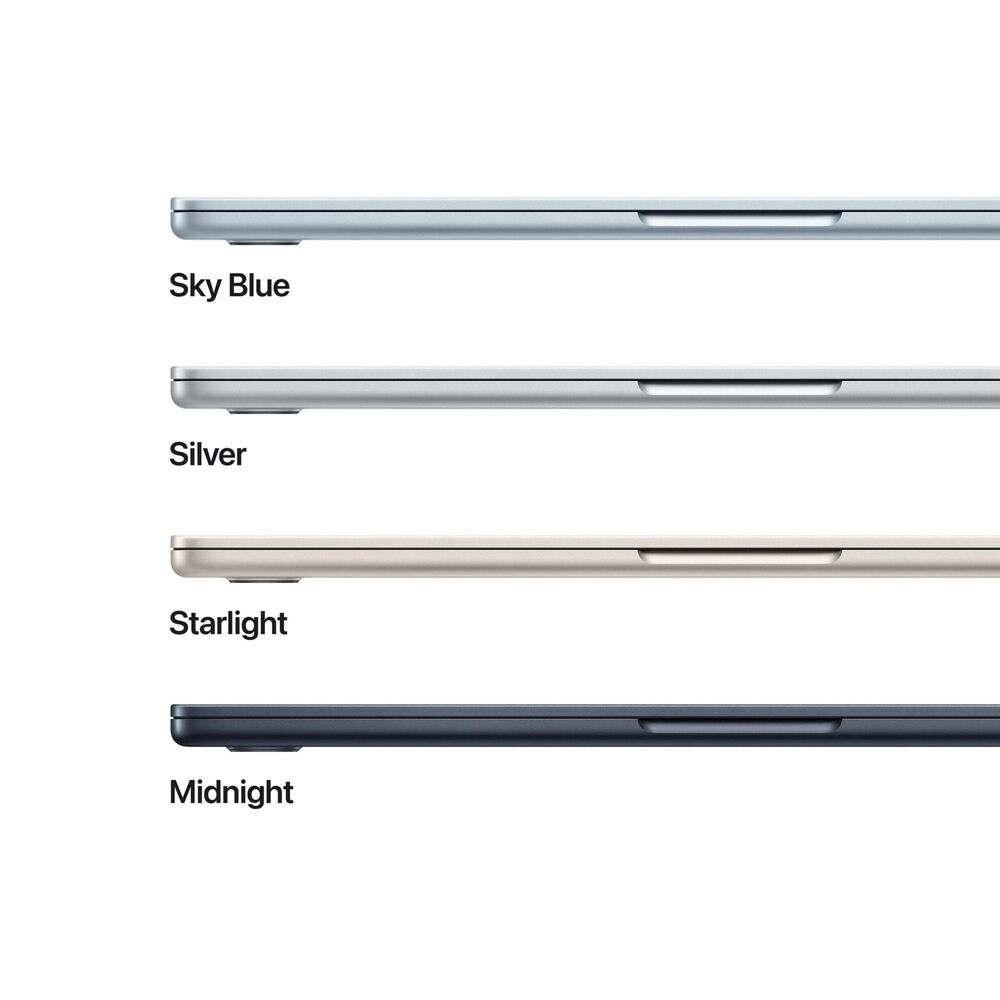 Apple 13" MacBook Air | Apple M5 Chip - 10-core CPU and 10-core GPU - 16GB RAM - 1TB SSD in Silver with 3-Year AppleCare+, , large