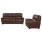 Chateau d"Ax Stationary Leather Sofa and Loveseat Set in Red Brown, , large