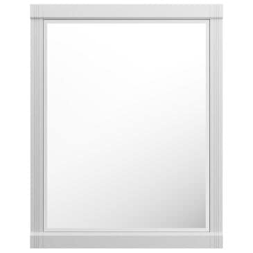 James Martin Bellshire 30" Rectangular Mirror in Bright White, , large