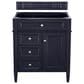 James Martin Vanities Brittany 30" Single Bathroom Vanity in Victory Blue with 3 cm Arctic Fall Solid Surface Top and Rectangle Sink, , large
