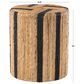 Maple and Jade Banana Leaf Drum Linear Wrapped End Table in Brown and Navy Blue, , large