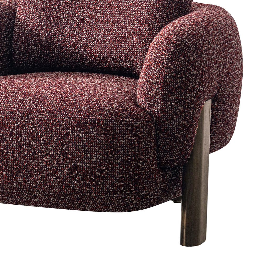 Furniture of America Premier Accent Chair in Burgundy Tweed, , large