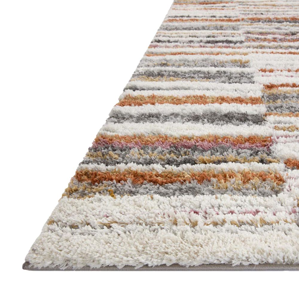 Loloi Levitt Shag 2&#39;3&quot; x 4&#39; Ivory and Sunset Area Rug, , large
