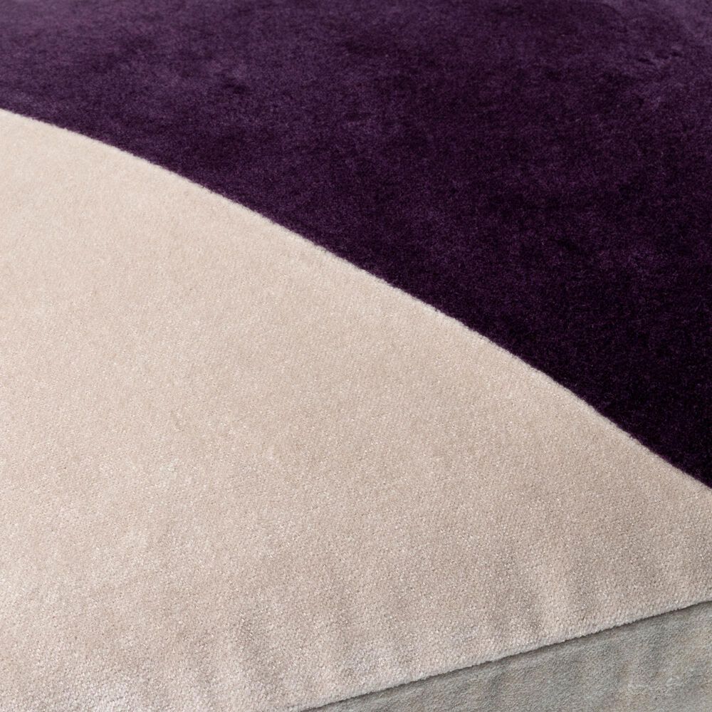 Surya 20&quot; Square Throw Pillow in Plum and Wheat, , large
