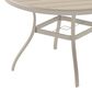 Hearth and Haven Outdoor 53" Round Dining Table with Umbrella Hole in Sandstone - Table Only, , large