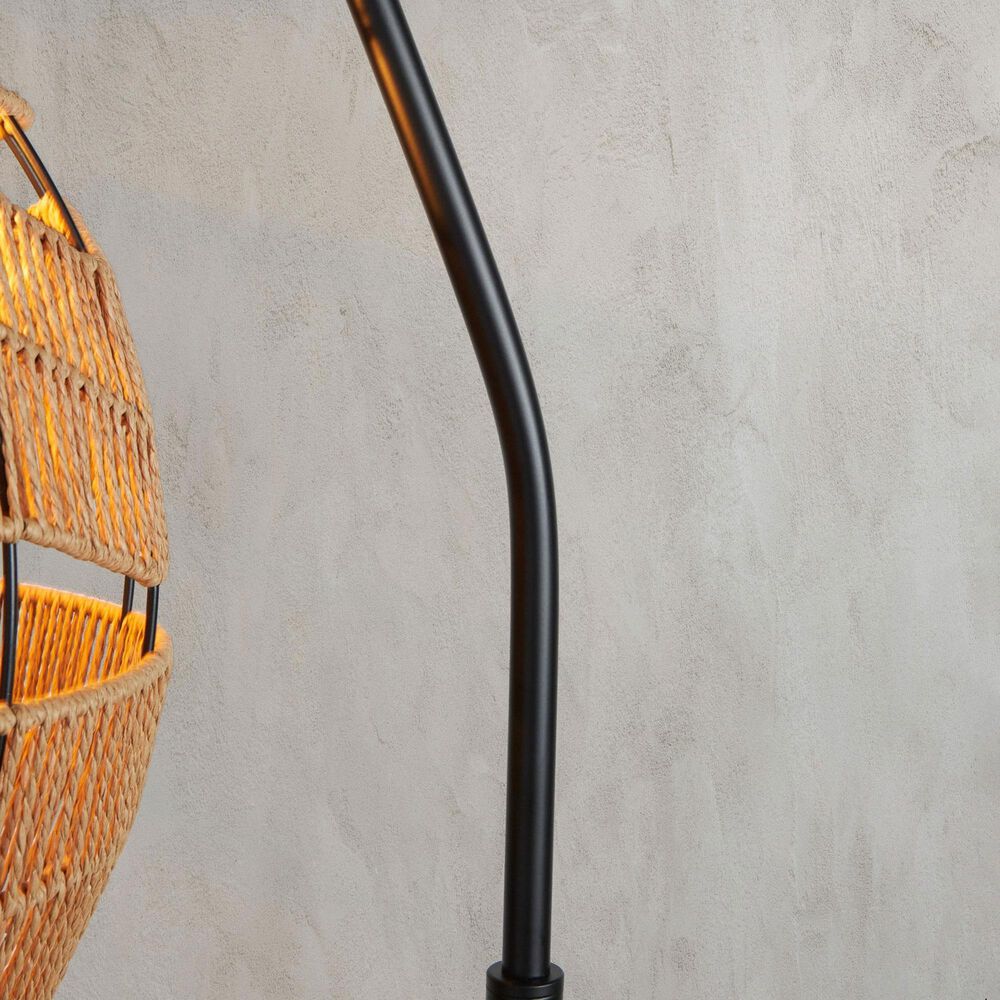 Grandview Gallery Congo Metal Floor Lamp in Matte Black, , large