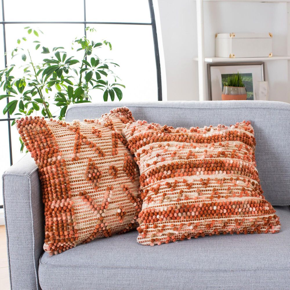 Safavieh Nerina 20&quot; Pillow in Rust, , large