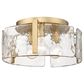Golden Lighting Aenon 3-Light Flush Mount in Brushed Champagne Bronze, , large