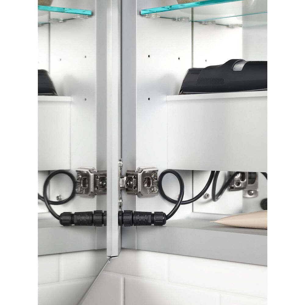 Kohler Verdera 34" x 40" Left-Hinged Lighted Medicine Cabinet in Aluminum, , large