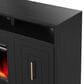 Legends Home Sunset 83" Fireplace Console with Fireplace Insert in Seal Skin Black, , large