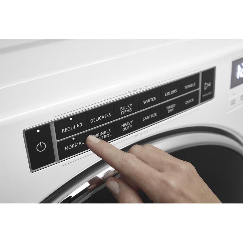 Whirlpool 7.4 Cu. Ft. Electric Dryer with Steam in White, , large