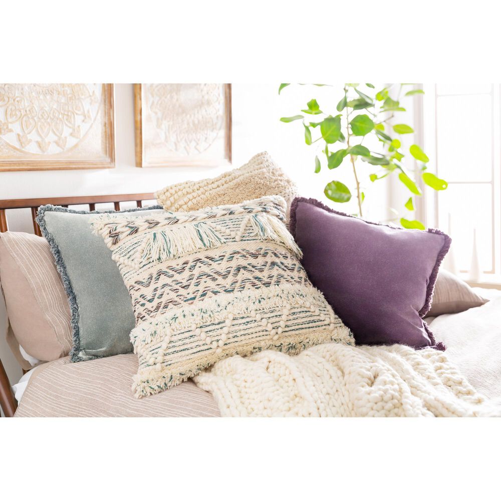 Surya Cameron 3-Piece Full/Queen Duvet Set in Cream and Tan, , large