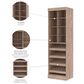 Bestar Pur 25" Closet Organizer in Rustic Brown, , large