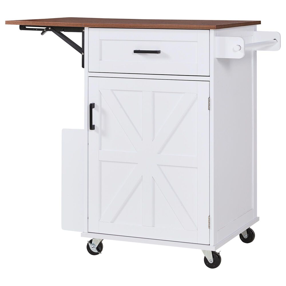 HOMLUX 39" Outdoor Kitchen Island in White, , large