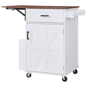 HOMLUX 39" Outdoor Kitchen Island in White, , large