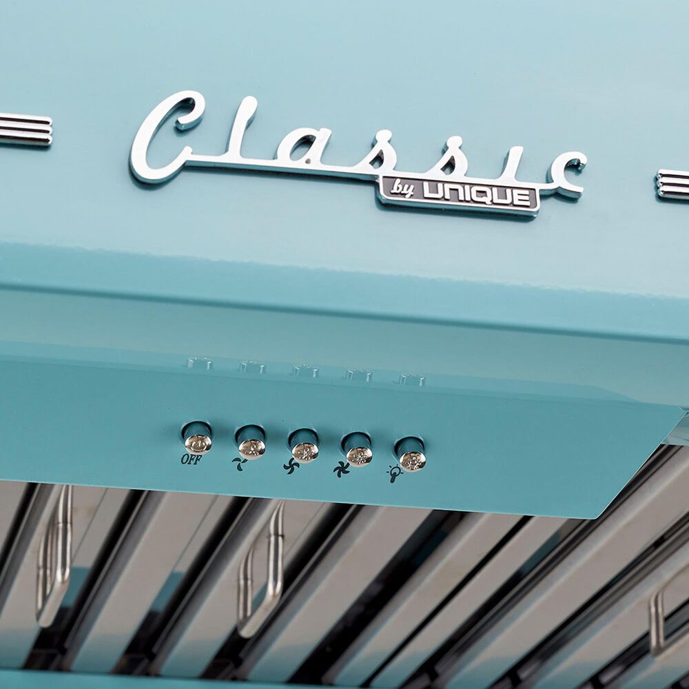 Unique Appliances Classic Retro 30" Under Cabinet Range Hood in Ocean Mist Turquoise, , large