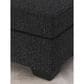 Ashley Jasmine Peaks Ottoman in Coal, , large