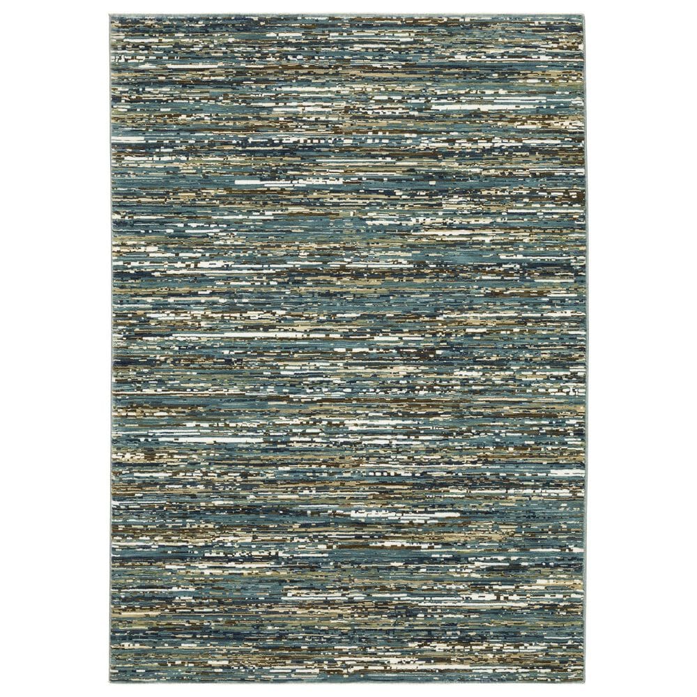 Oriental Weavers Reed 3"3" x 5" Blue and Multicolor Area Rug, , large