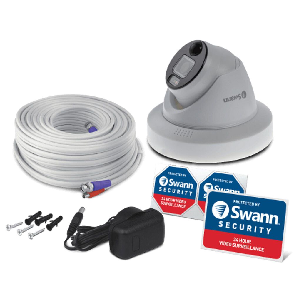 Swann Enforcer 4K Ultra HD DVR Dome Security Camera in White, , large