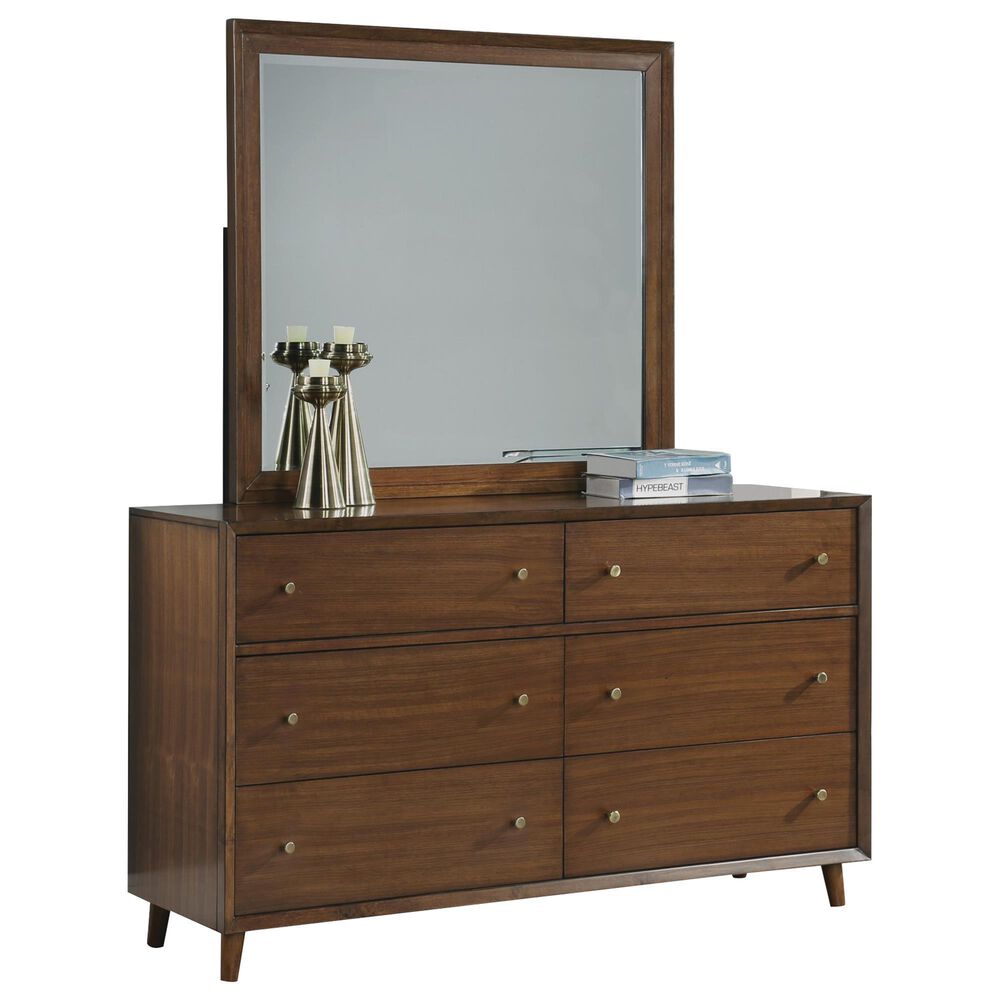 Flexsteel Ludwig 4-Piece Queen Bedroom Set in Walnut, , large