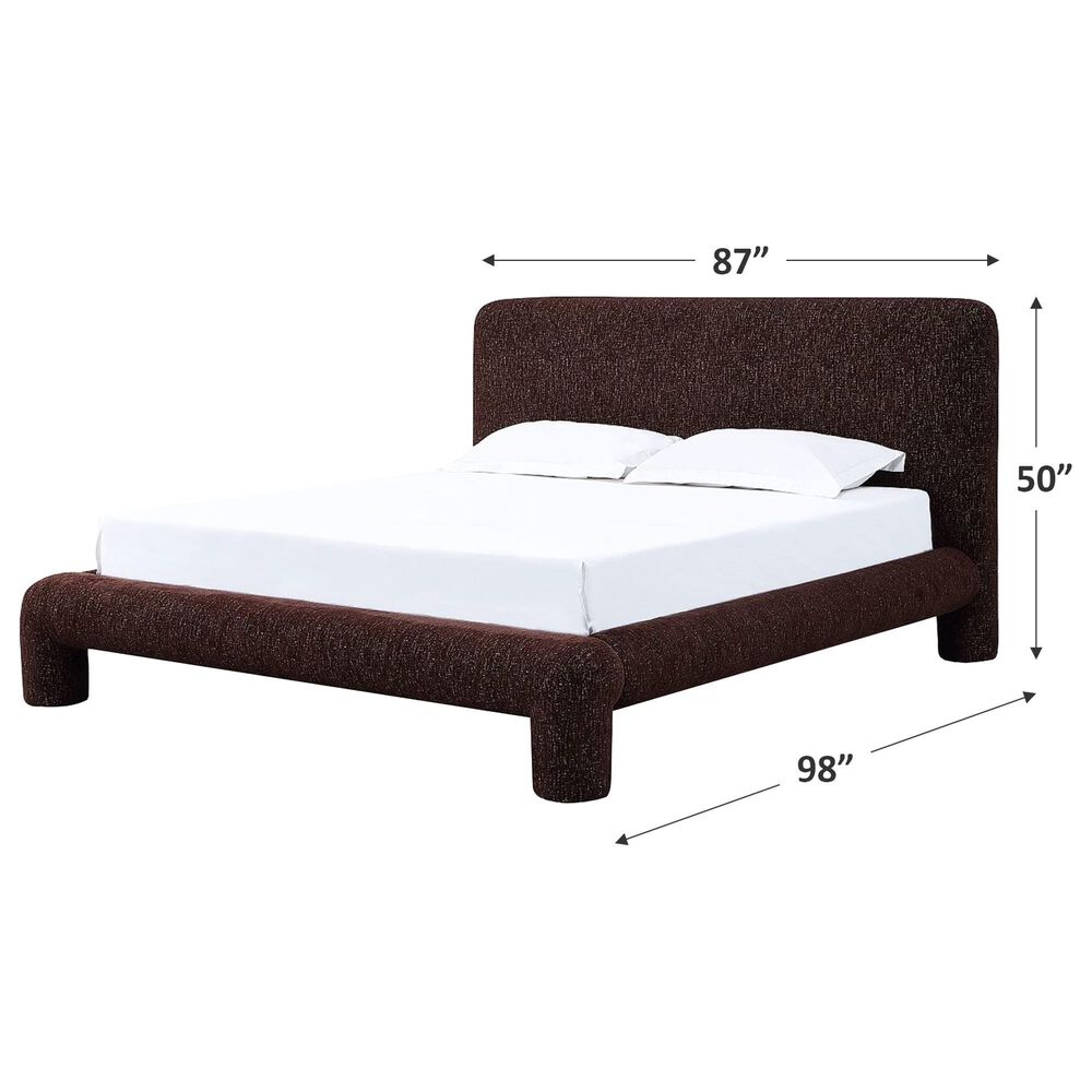 37B Anansi Mocoa Eastern King Upholstered Platform Bedframe in Mongoose, , large