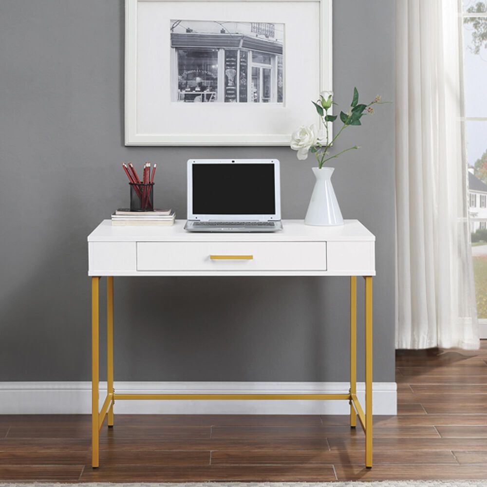 OSP Home 36" Desk in White, , large