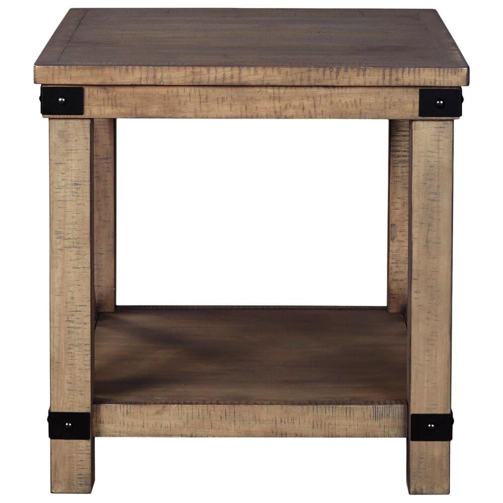 Ashley Aldwin Rectangular End Table in Weathered Gray Brown, , large
