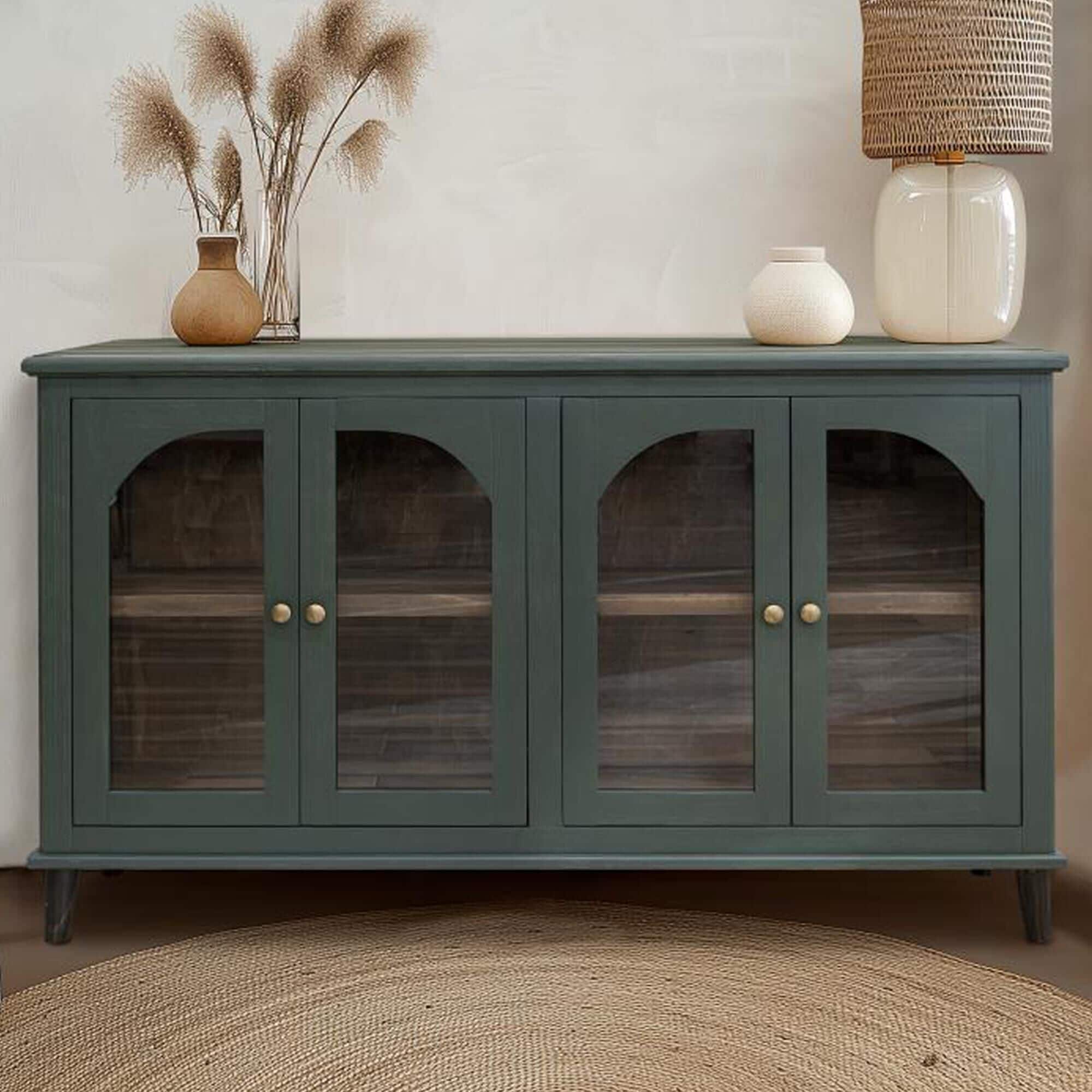 Fallridge Genova 4-Door Console in Green Teal