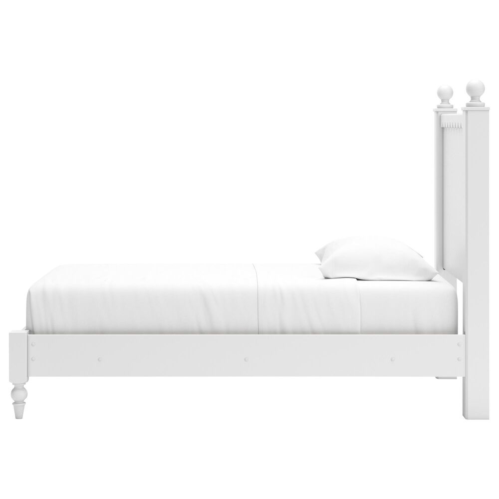 Ashley Mollviney Twin Panel Bed in Matte White, , large