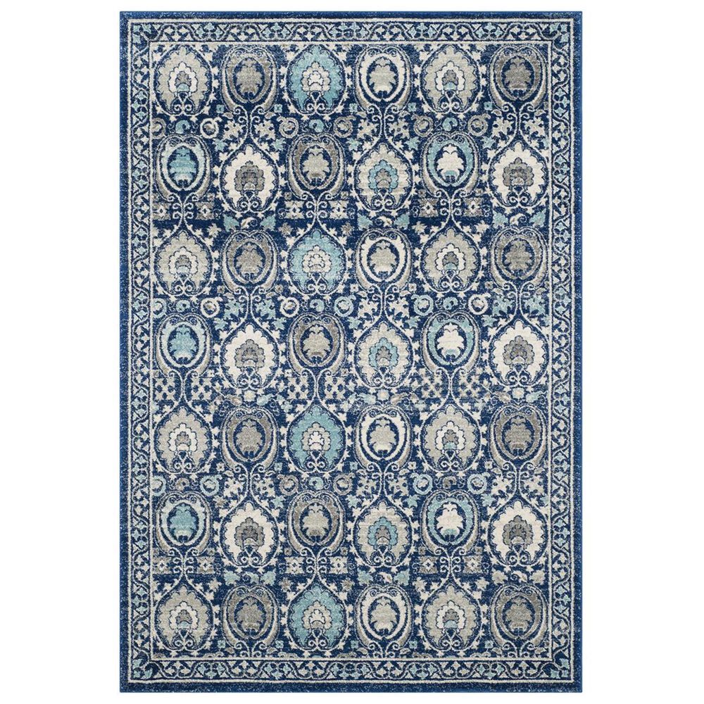 Safavieh Evoke EVK251C-5 5&#39;1&quot; x 7&#39;6&quot; Blue/Ivory Area Rug, , large