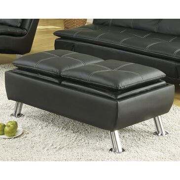 Pacific Landing Storage Ottoman in Black, , large