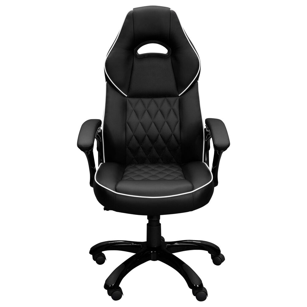 Rta Products Llc High Back Executive Sport Race Office Chair in Black, , large