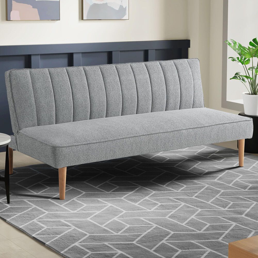 Lifestyle Solutions Salem Convertible Sofa in Light Gray, , large