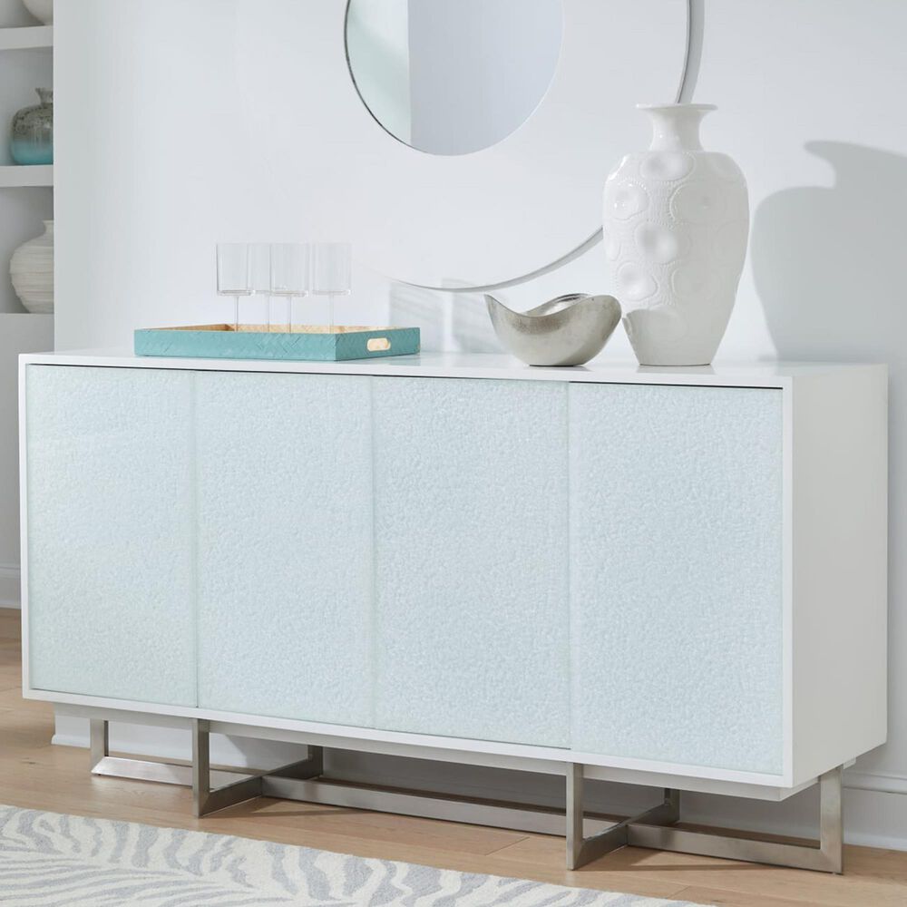 Urban Home Eliza Sideboard in Ultra White and Brushed Stainless, , large