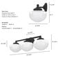 Hunter Saddle Creek 3-Light Vanity with White Shade in Noble Bronze, , large
