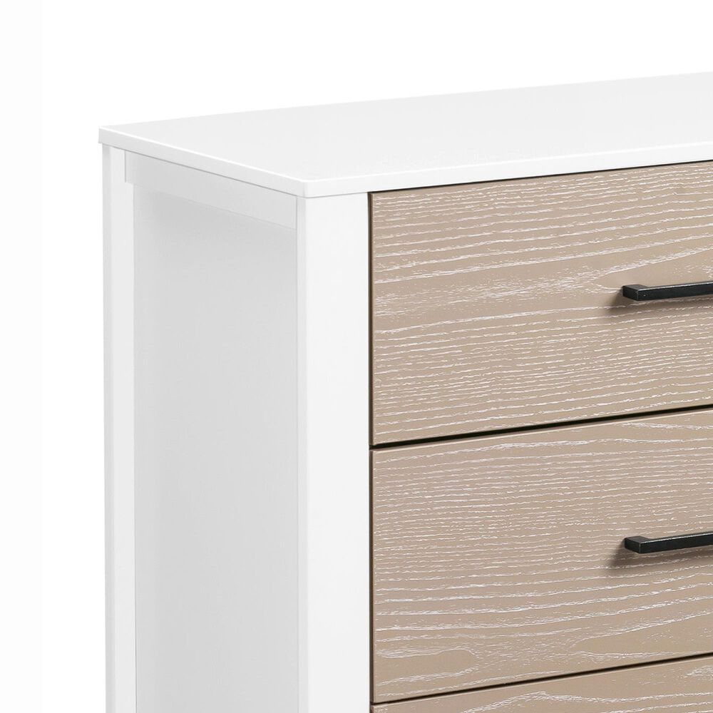 New Haus Radley 6-Drawer Dresser in White and Coastwood, , large