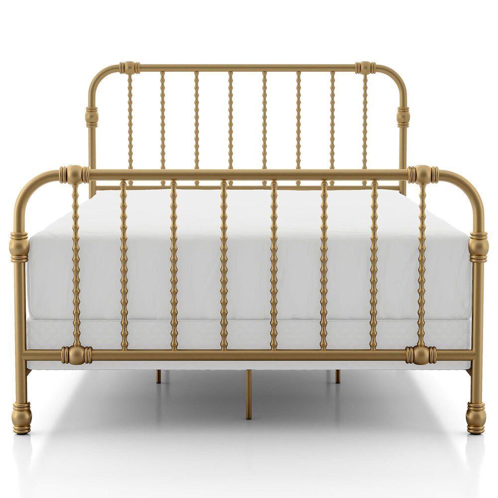 Furniture of America Wren Full Spindle Kids Bed in Gold, , large