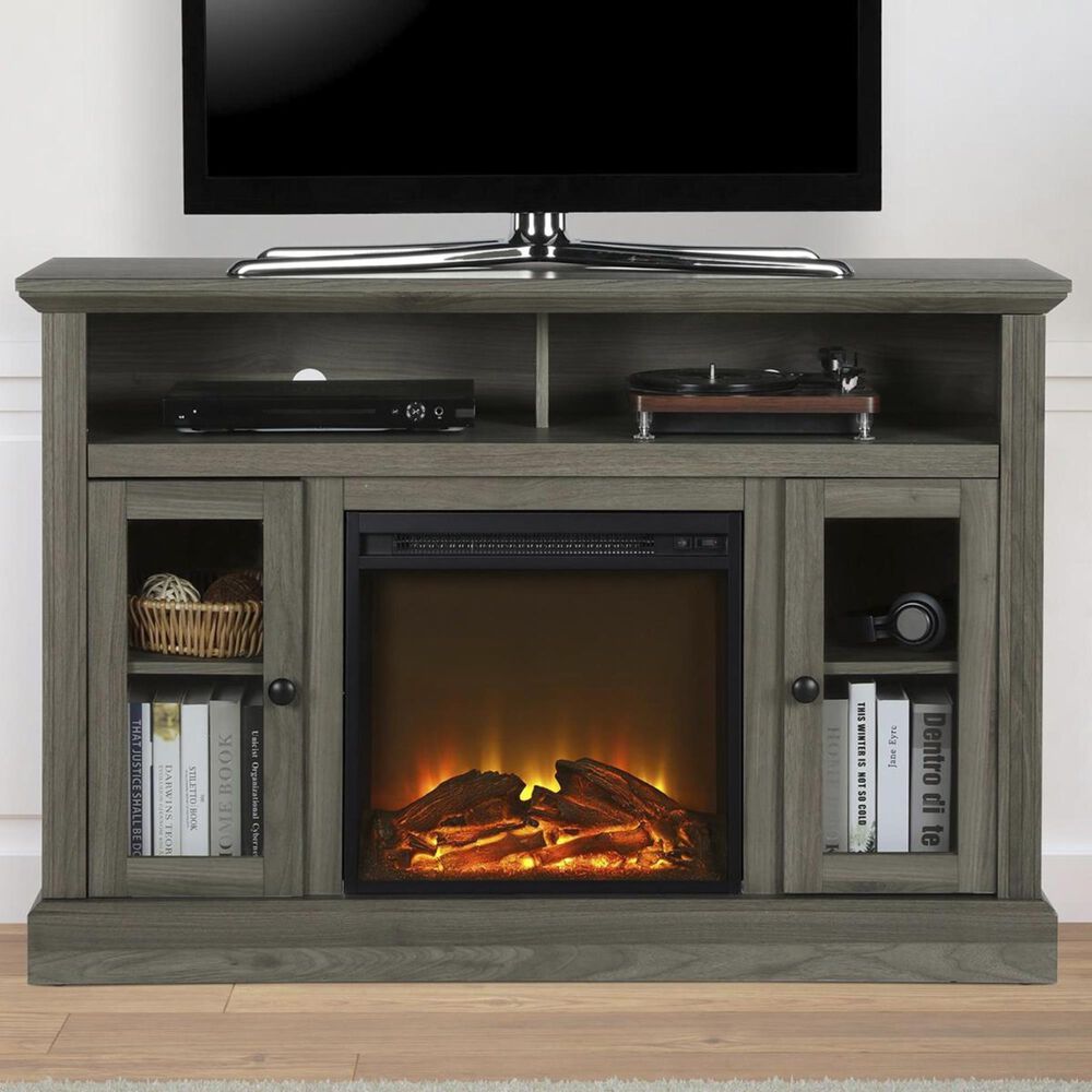 DHP Tacoma 50" TV Console with Electric Fireplace in Rustic Gray, , large