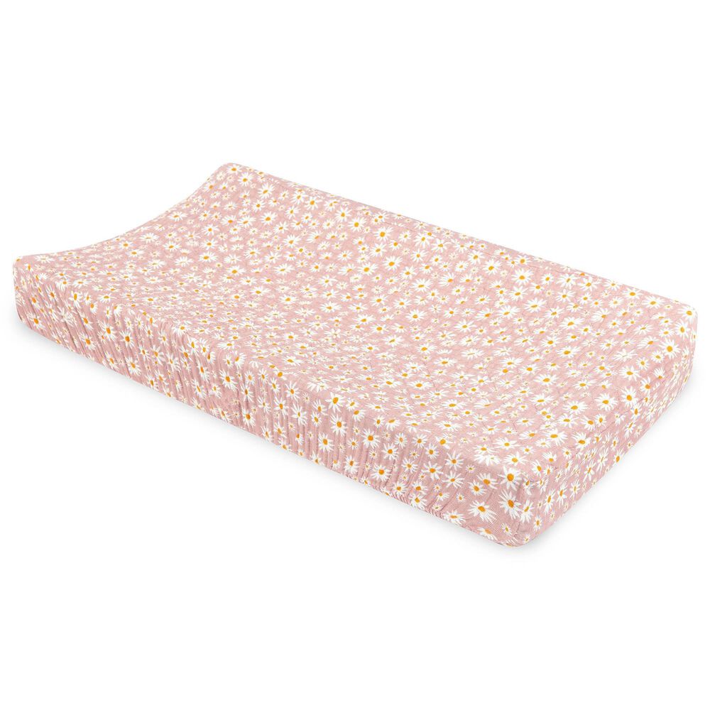 Babyletto Daisy Changing Pad Cover in Pink, , large