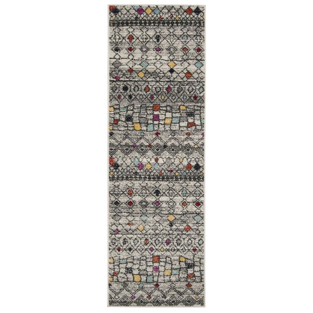 Safavieh Adirondack ADR204F 2"6" x 8" Light Grey and Fuchsia Runner, , large