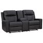 Ashley Mackmenville Manual Double Reclining Loveseat with Console in Carbon, , large