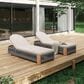Hearth and Haven Outdoor Chaise Lounge Chair in Beige, , large