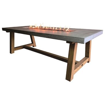 Elementi Fire Sonoma Rectangle Natural Gas Dining Fire Table in Gray and Natural, , large