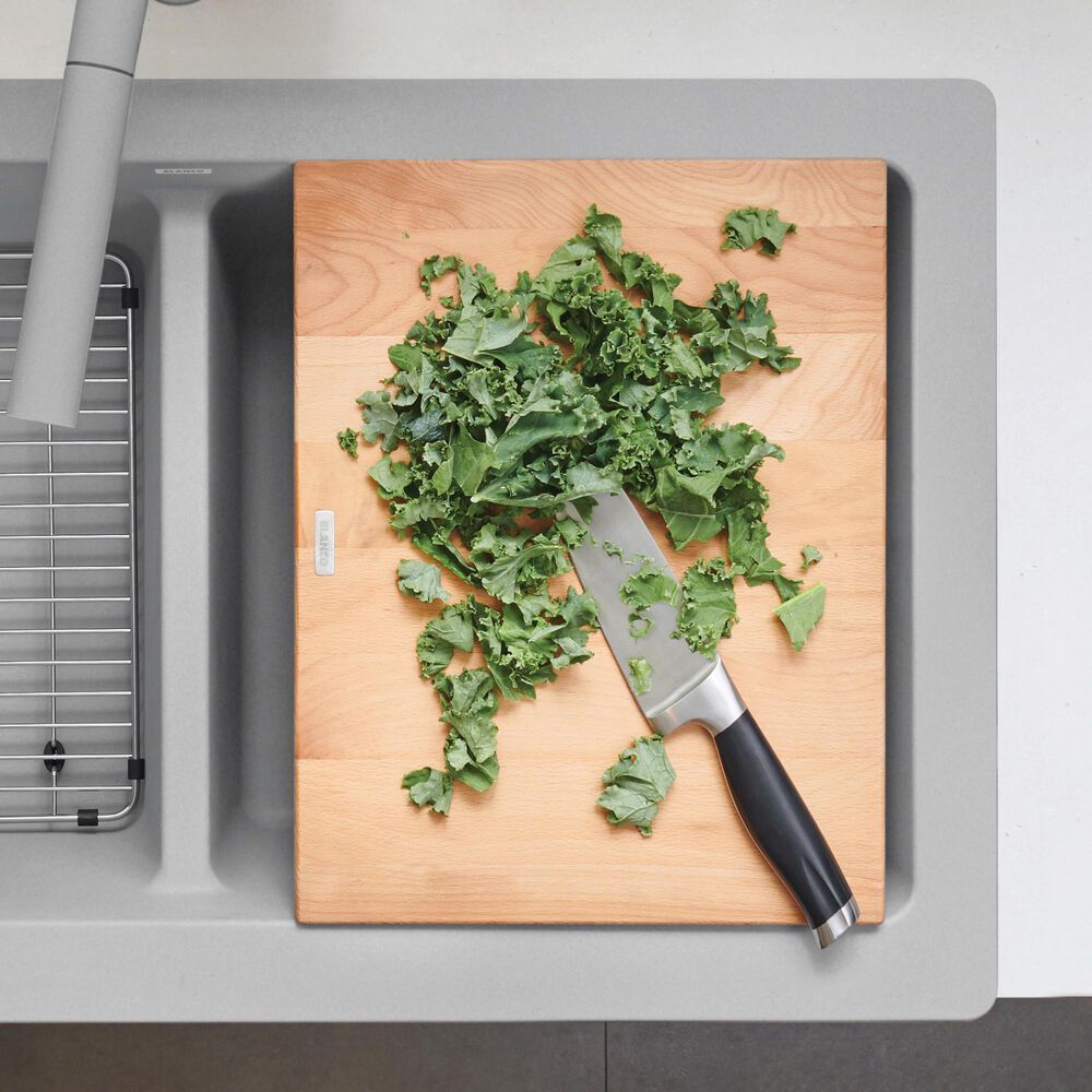 Blanco Ikon and Vintera Floating Cutting Board in Beech Wood, , large