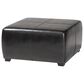 Baxton Studio Square Ottoman Footstool in Black, , large