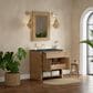 James Martin Vanities Solene 36" Single Bathroom Vanity in Seaside Oak with 3 cm Charcoal Soapstone Quartz Top and Rectangular Sink, , large