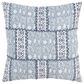 Rizzy Home 20" x 20" Down Filled Floral Throw Pillow in Blue and Neutral, , large