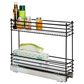 Household Essentials Glidez 2-Tier Multipurpose Pull Out/Slide Out Storage Organizer in Black, , large