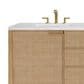 James Martin Vanities Solene 72" Double Bathroom Vanity in Seaside Oak with 3 cm White Arctic Fall Solid Surface Top and Rectangular Sinks, , large