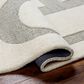 Surya Brook Geometric 2" x 3" Beige and Charcoal Area Rug, , large